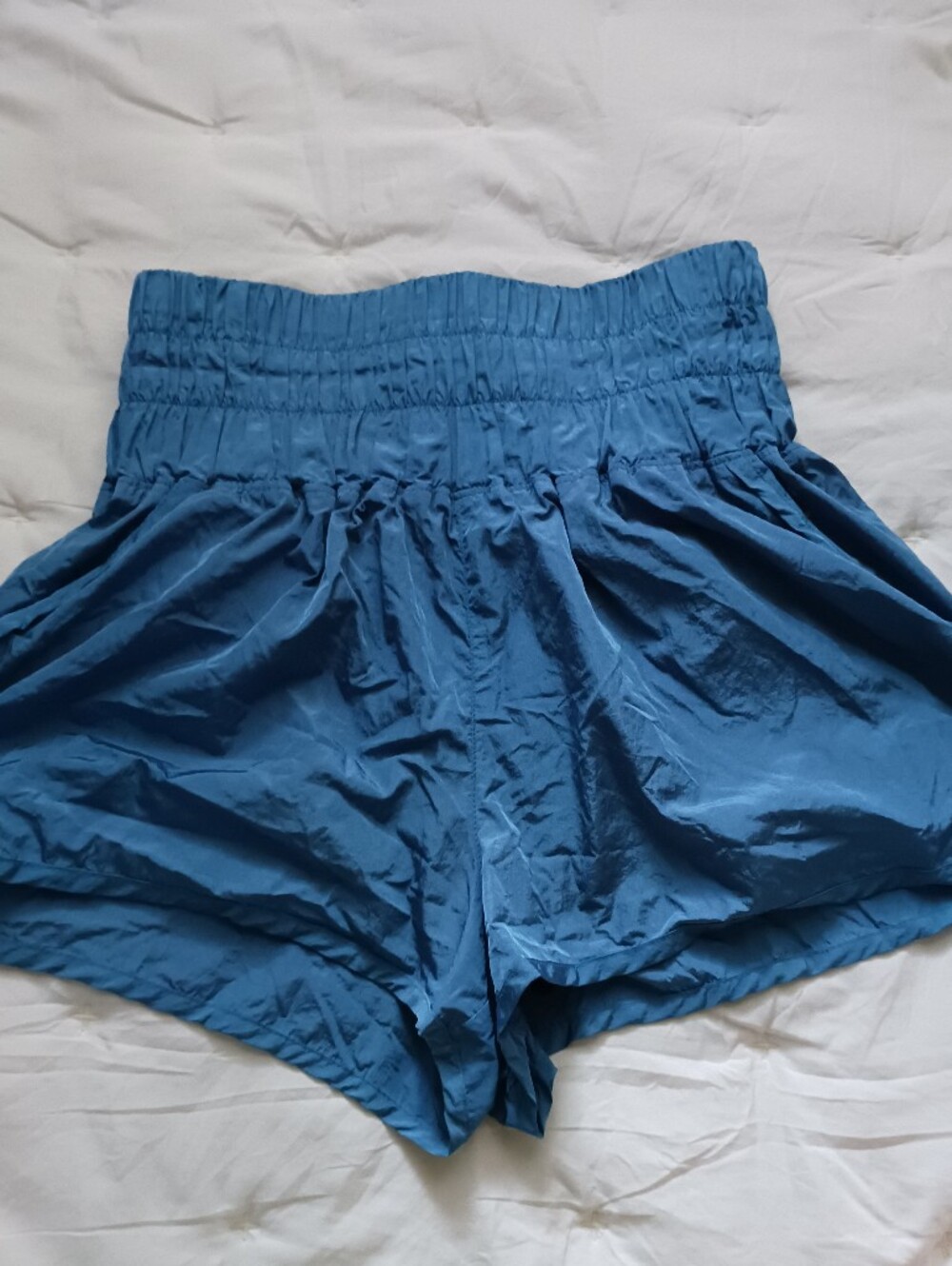 Blue Women's High-Waist Active Shorts